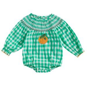 Pumpkin Romper Birthday Long Sleeve Top Bodysuit Fall Outfit Thanksgiving Romper